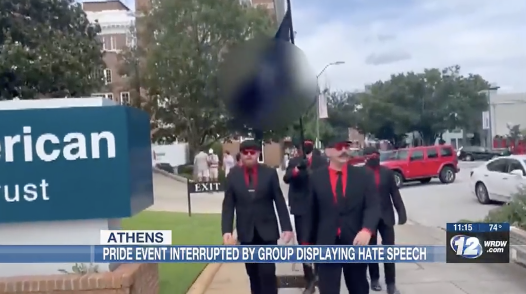 Nazis Try to Interrupt Georgia Pride Parade With Anti-LGBTQ+ Speech